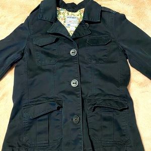 Old Navy Black Filed Jacket - small